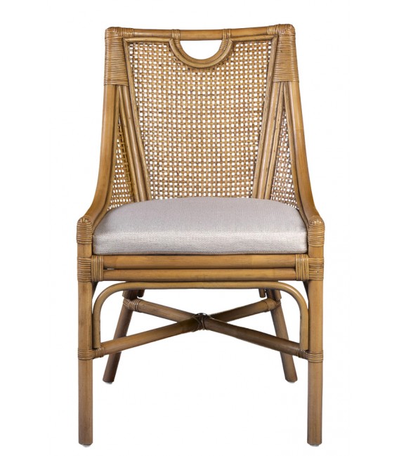 SILLA 56 X 62 BRASTO RATAN NATURAL TELA CRUDO