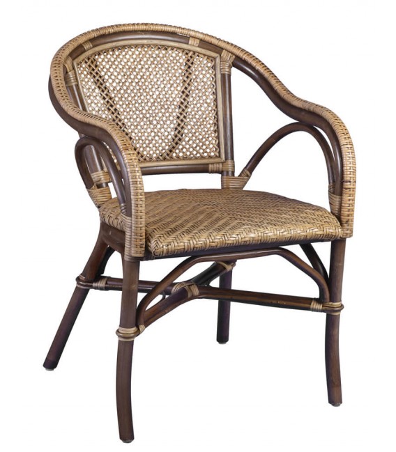 SILLON 56 X 62 CONTRIE RATAN NATURAL Y NOGAL