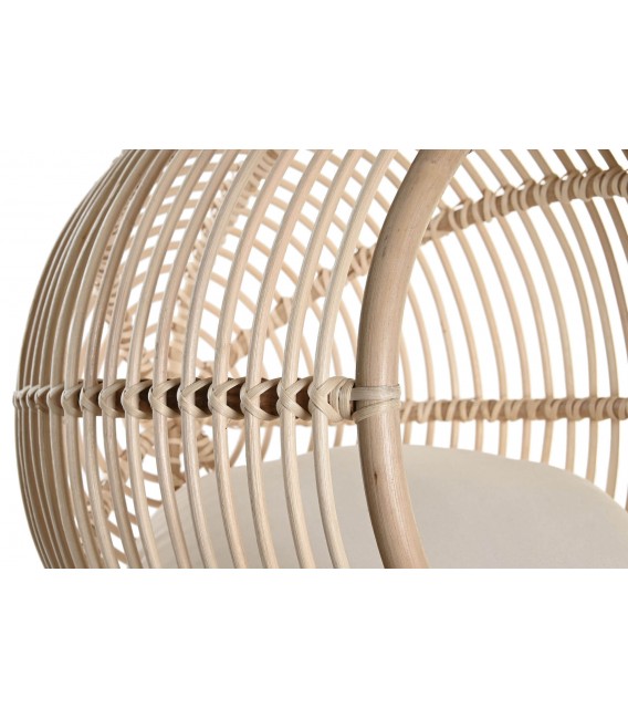 CAMA MASCOTA 55 X 50 RATAN NATURAL TELA BLANCA