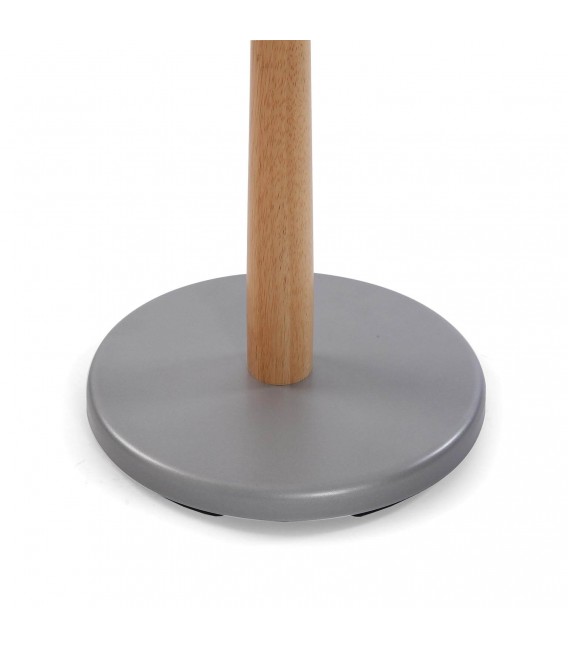PERCHERO DE PIE 32 Ø SISAK COMBI METAL GRIS MADERA NATURAL
