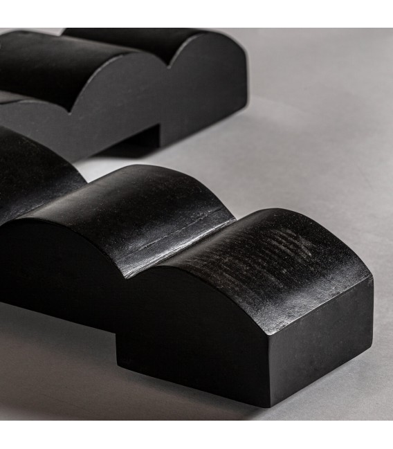 MESA DE COMEDOR 130 Ø ALBO MADERA NATURAL Y NEGRO