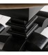 MESA DE COMEDOR 130 Ø ALBO MADERA NATURAL Y NEGRO