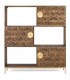 LIBRERIA 130 X 40 ZENDA MADERA MANGO METAL DORADO