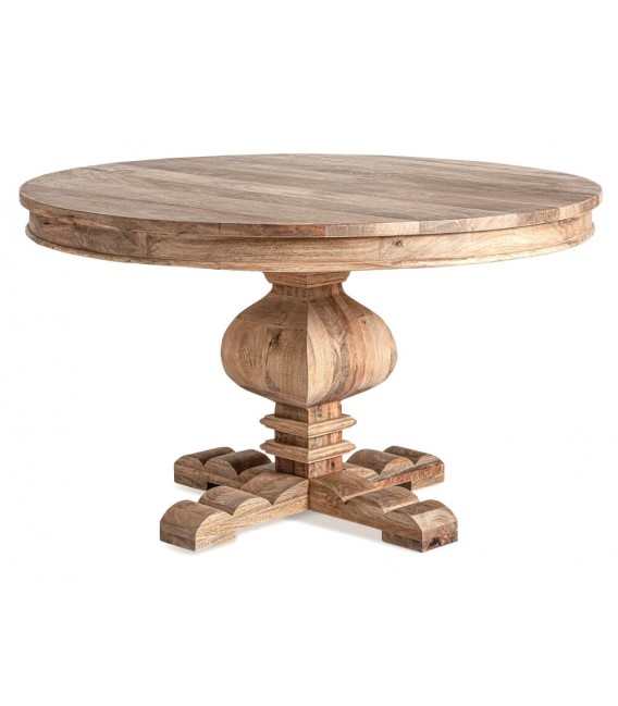 MESA DE COMEDOR 130 Ø KEHRIG MADERA DE MANGO NATURAL