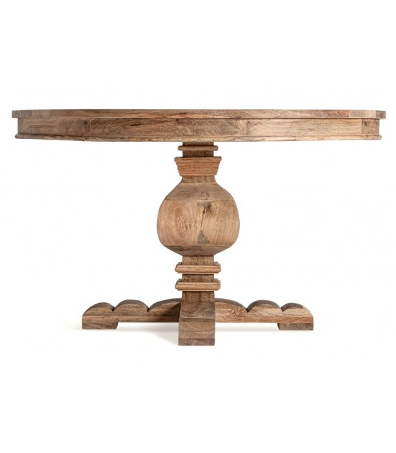 MESA DE COMEDOR 130 Ø KEHRIG MADERA DE MANGO NATURAL