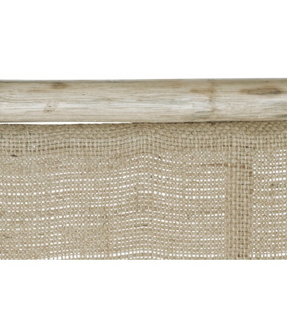 CABECERO 180 X 128 PARANA RATAN NATURAL Y TELA DE SACO