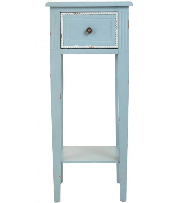 PEDESTAL 33 X 33 TRUNCHE MADERA AZUL Y BLANCO