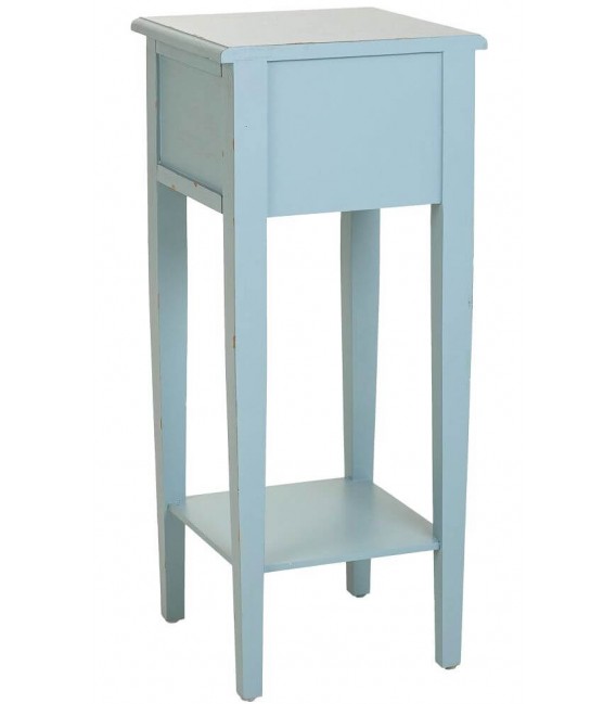 PEDESTAL 33 X 33 TRUNCHE MADERA AZUL Y BLANCO