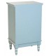 MESITA DE NOCHE 46 X 33 TRUNCHE MADERA AZUL Y BLANCO