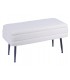 BANCO PIE DE CAMA 80 X 42 BERGE BOUCLE BLANCO METAL NEGRO