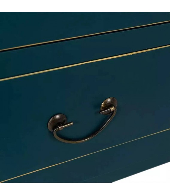 ARMARIO 100 X 45 MARTEA MADERA AZUL PERFILADO ORO