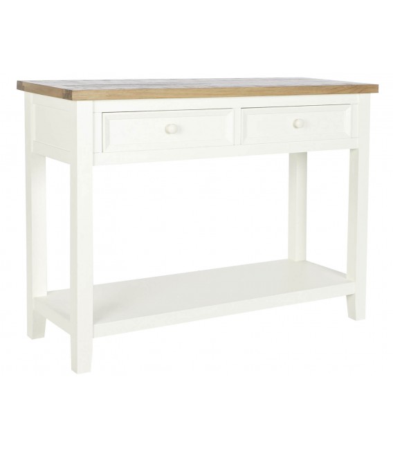CONSOLA 105 X 38 RUFET MADERA PAULONIA NATURAL Y BLANCO