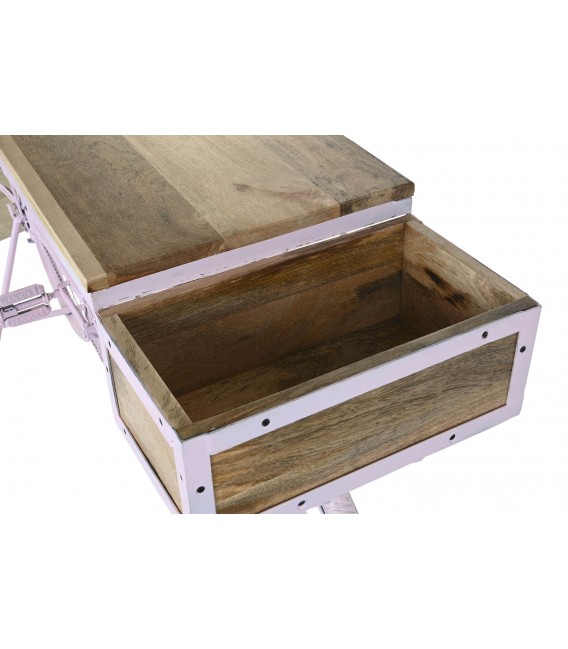 CONSOLA 180 X 41 BICI MADERA MANGO METAL ROSA