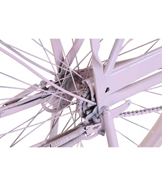 CONSOLA 180 X 41 BICI MADERA MANGO METAL ROSA