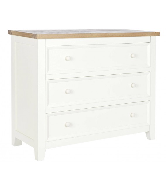 COMODA 94 X 38 RUFET MADERA PAULONIA NATURAL Y BLANCO