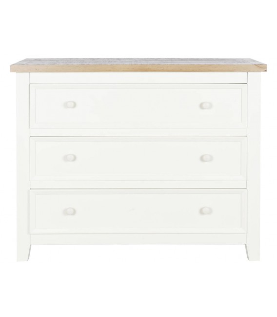 COMODA 94 X 38 RUFET MADERA PAULONIA NATURAL Y BLANCO