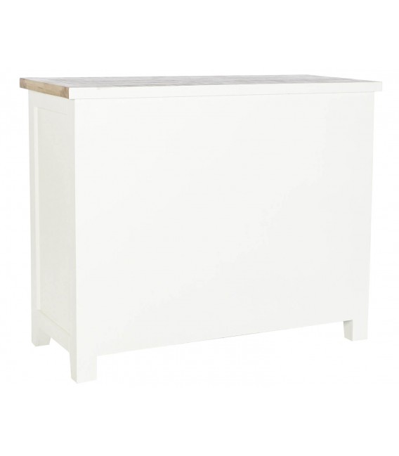 COMODA 94 X 38 RUFET MADERA PAULONIA NATURAL Y BLANCO
