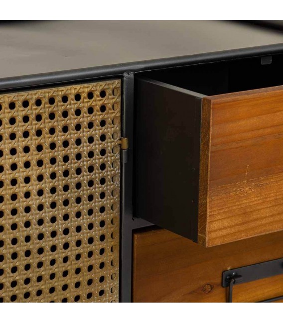 APARADOR 120 X 40 PRETRA MADERA ABETO METAL HIERRO