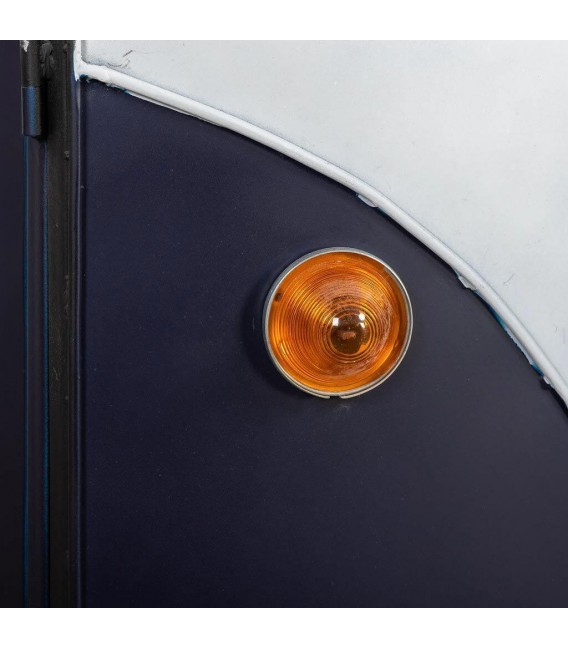 MUEBLE BAR 75 X 60 CARAVAN METAL AZUL MADERA NATURAL