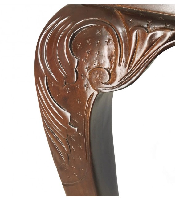 ESCRITORIO 105 X 65 CHIPPENDALE CAOBA TALLADA ARTESANAL