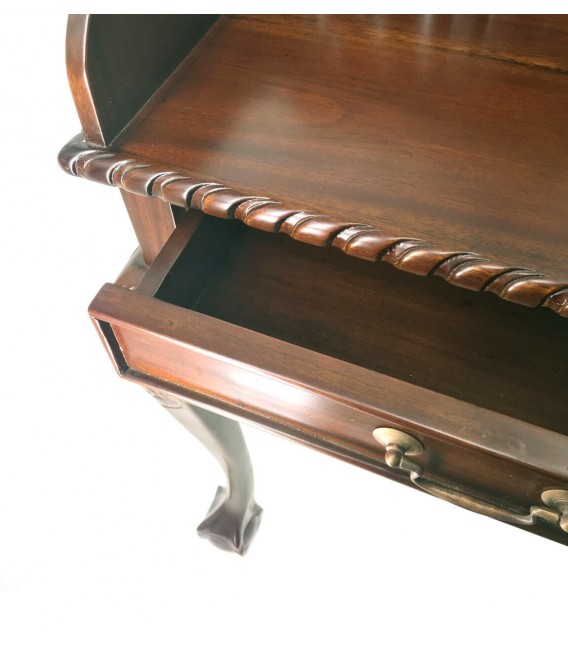 ESCRITORIO 105 X 65 CHIPPENDALE CAOBA TALLADA ARTESANAL