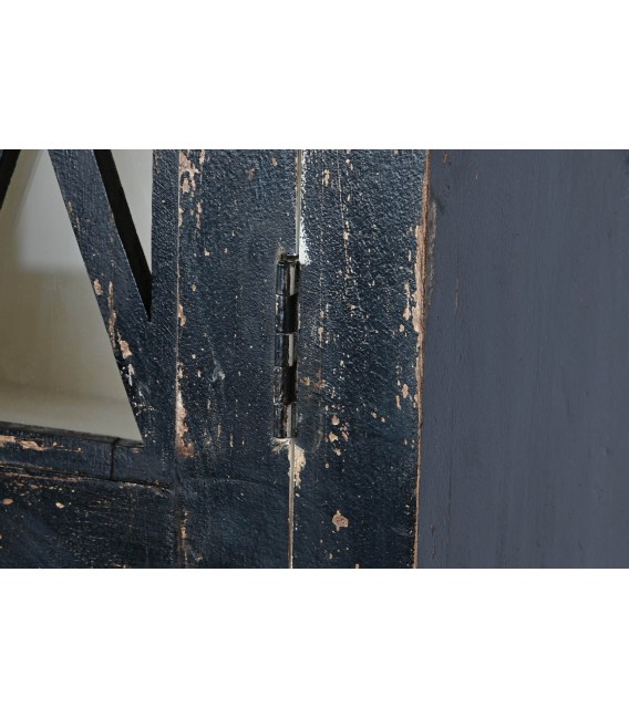 VITRINA 90 X 40 VILIAGE MADERA DECAPADA EN NEGRO