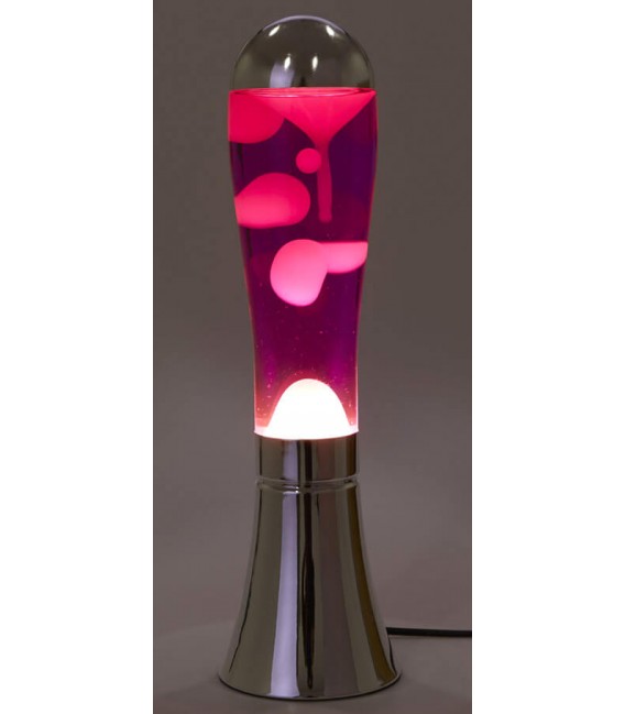 LAMPARA DE LAVA 12 Ø MAGMA MALVA Y PLATA