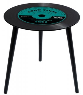 MESITA AUXILLIAR 40 Ø SINGLE CRISTAL AZUL