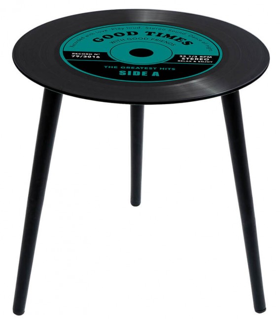 MESITA AUXILLIAR 40 Ø SINGLE CRISTAL AZUL