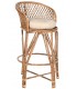 TABURETE 55 X 50 ABELUS RATAN NATURAL TELA CRUDA