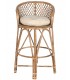 TABURETE 55 X 50 ABELUS RATAN NATURAL TELA CRUDA