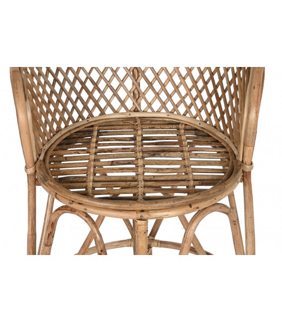 TABURETE 55 X 50 ABELUS RATAN NATURAL TELA CRUDA