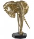 FIGURA 60 X 36 ELEFANTE RESINA ORO Y NEGRO