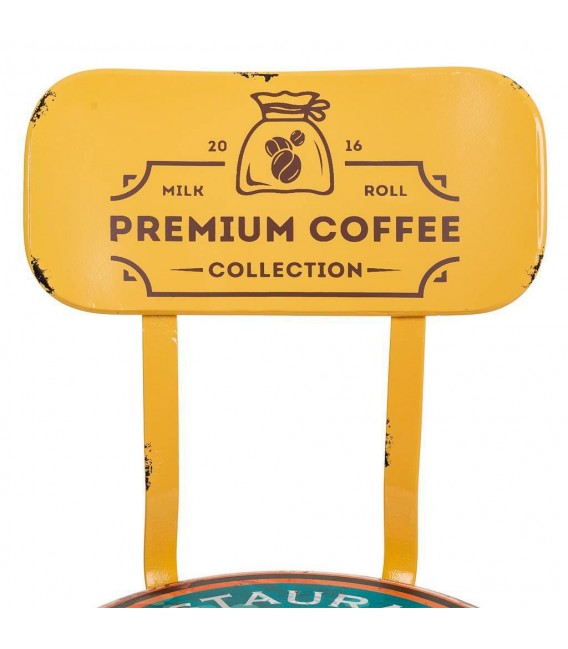 TABURETE 46 X 40 CRUTER METAL AMARILLO