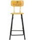 TABURETE 46 X 40 CRUTER METAL AMARILLO
