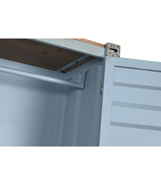 ARMARIO 112 X 43 TRAINER METAL AZUL, ESPEJO Y MADERA