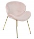 SILLA 63 X 57 BEST METAL ORO TERCIOPELO ROSA
