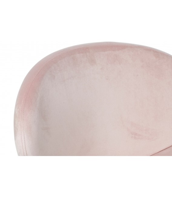 SILLA 63 X 57 BEST METAL ORO TERCIOPELO ROSA