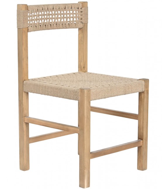 SILLA 46 X 45 PRADERA MADERA PINO NATURAL YUTE NATURAL