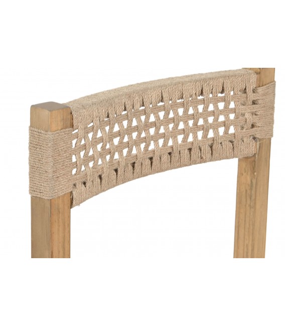 SILLA 46 X 45 X 82 PRADERA MADERA PINO NATURAL YUTE NATURAL