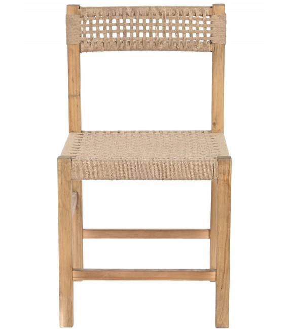 SILLA 46 X 45 PRADERA MADERA PINO NATURAL YUTE NATURAL