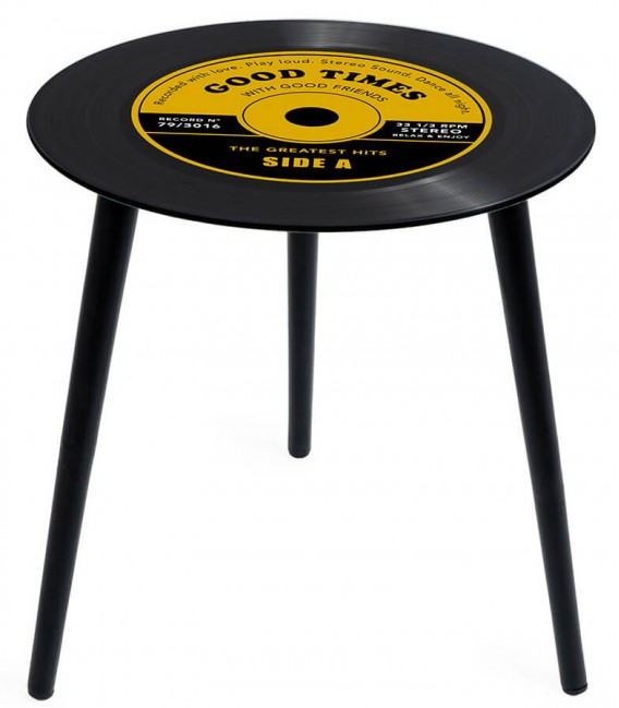 MESITA AUXILLIAR 40 Ø SINGLE CRISTAL AMARILLO