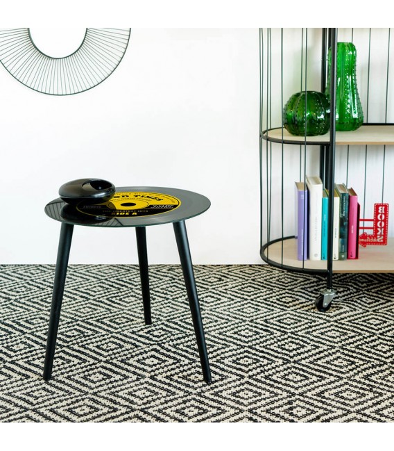 MESITA AUXILLIAR 40 Ø SINGLE CRISTAL AMARILLO