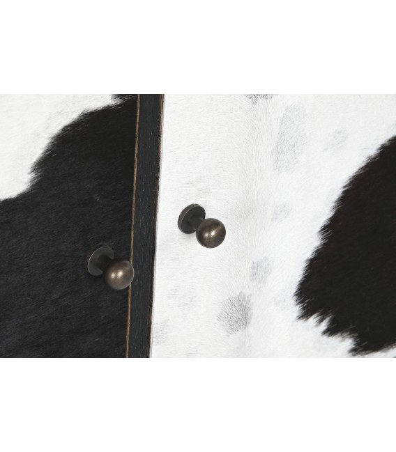 APARADOR 172 X 45 MOU MADERA METAL NEGRO Y PIEL