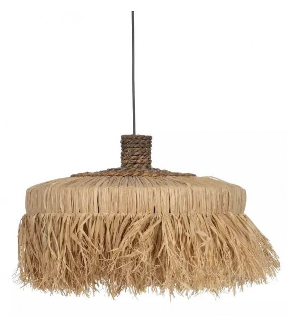 LAMPARA DE TECHO 50 Ø FLUTUA ARTESANAL FIBRA NATURAL