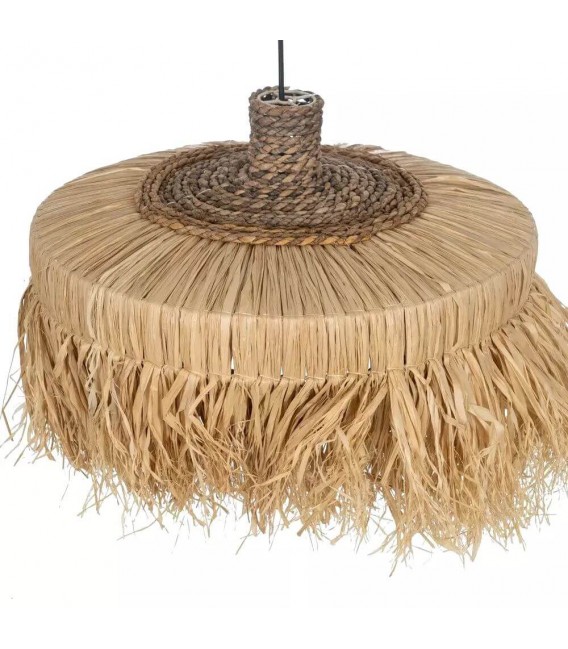 LAMPARA DE TECHO 50 Ø FLUTUA ARTESANAL FIBRA NATURAL