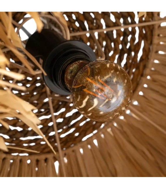 LAMPARA DE TECHO 50 Ø FLUTUA ARTESANAL FIBRA NATURAL