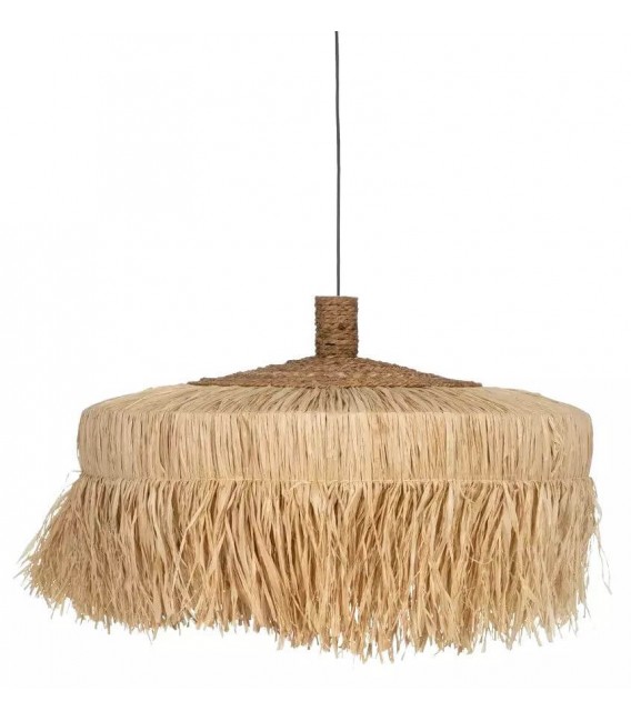 LAMPARA DE TECHO 80 Ø FLUTUA ARTESANAL FIBRA NATURAL