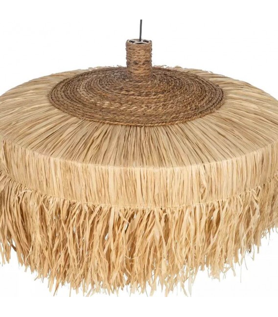 LAMPARA DE TECHO 80 Ø FLUTUA ARTESANAL FIBRA NATURAL