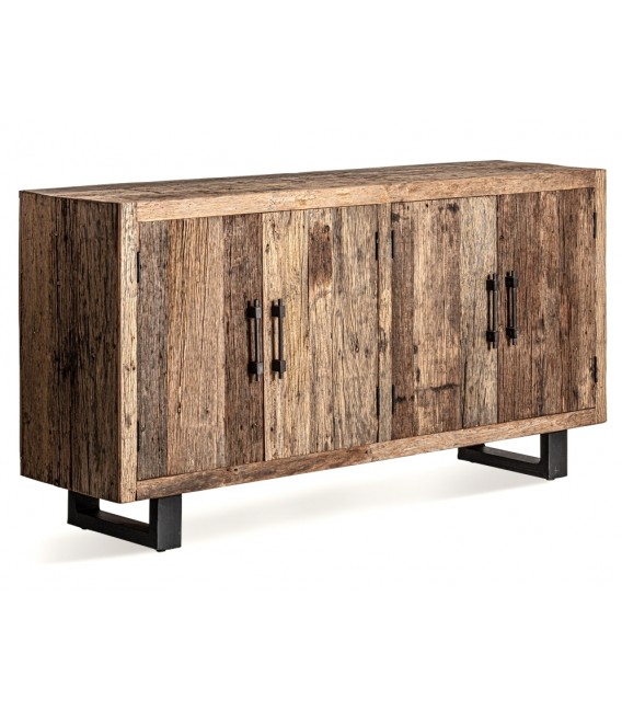 Aparador colonial de pino natural y hierro forjado artesanal. Mdmhogar